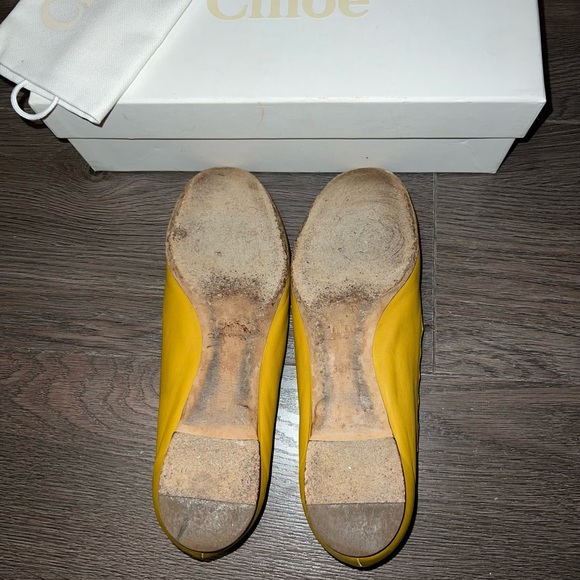 Chloe Scallop Lauren Ballerina Edge Nappa Leather Flats size 38.5 - Picture 4 of 8
